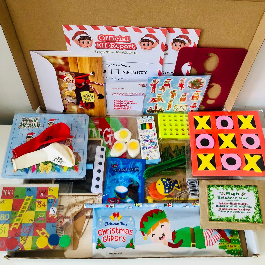 24 Days Elf Props Activity Kit: Christmas Mischief, Elf Arrival ...