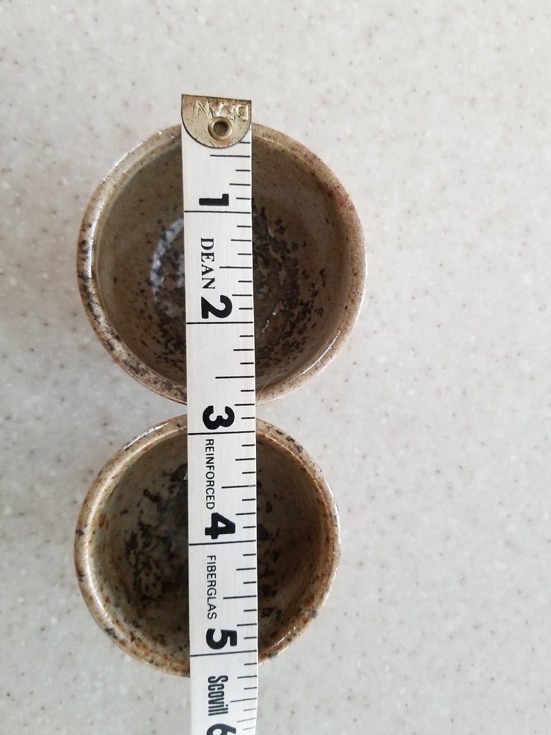 Six Small Handmade Ceramic BowlsTeacups