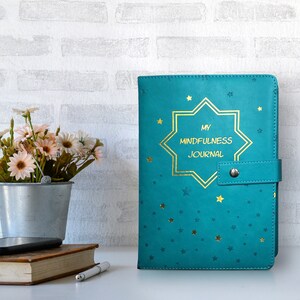 Mi diario de atención plena para niños musulmanes conscientes con pegatinas, sellos, cuadro de citas de Salah dua, cuaderno de gratitud, regalo de Ramadán Eid para niños islámico