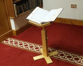 Quran Book Holder Stand Quality wooden height adjusting I Quran, Bible, Heavy Religious Book Holder | Standing book holder, Ramadan Eid gift