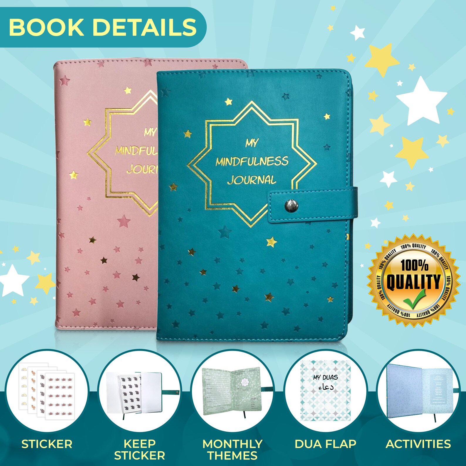 My Mindfulness Journal Mindful Muslim Kids With Stickers Stamps Salah ...
