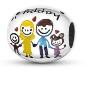 Charms Anhänger Charm kompatibel für Pandora 925 Sterling Happy Family