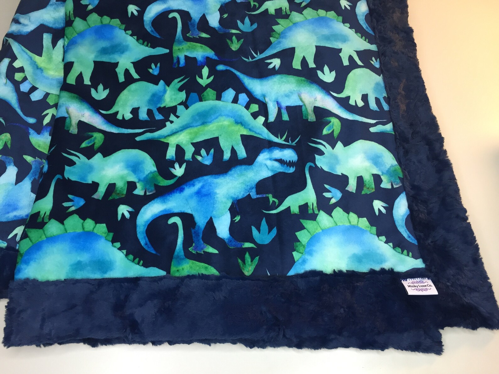 Dinosaur Minky Blanket Cuddle Blanket Child Blanket Etsy