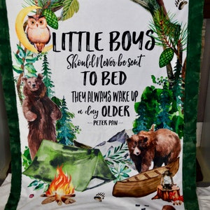 Little Boys Should Never Be Sent To Bed Minky Blanket, Crib Blanket, Child Minky Blanket, Baby Blanket, Baby Shower Gift