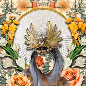 Gold Crystal Waterfall - Valkyrie Witch Fairy Wing Diamond Feather Mermaid Flower Crown -  Festival Headpiece