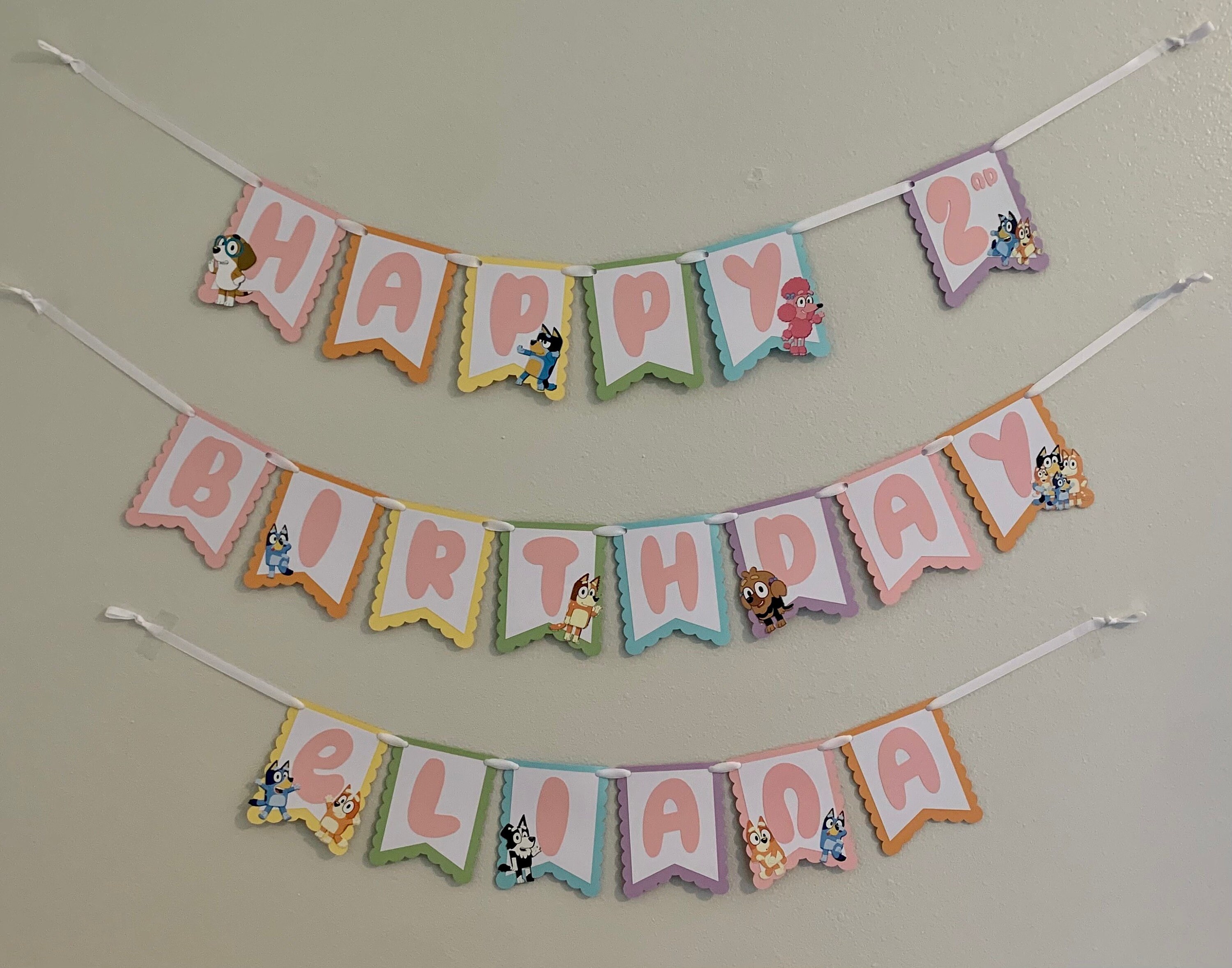 Bluey Inspired Birthday Banner