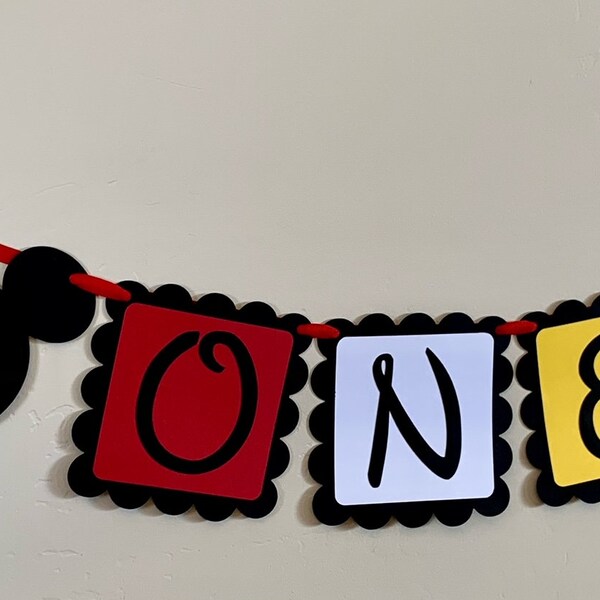 Mickey High Chair Banner - Etsy