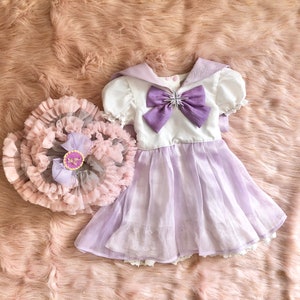strapless open back dress Sailor Saturn