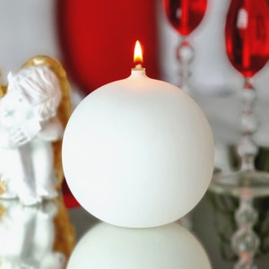 White Handmade Balloon Glass Oil Candle , Modern Home and Office Decor, Decorative White Ball Oil Lamp