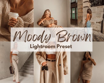 Lightroom Mobile Presets MOODY BROWN, Instagram Filters, iPhone Presets, Lightroom Filter, Lifestyle Preset, Blogger Filter, Brown filter