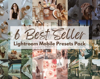 6 Best Seller Lightroom Mobile Presets pack, Natural Preset, Vsco Filters, Fashion Blogger Presets, Mobile Presets, Instagram Filters