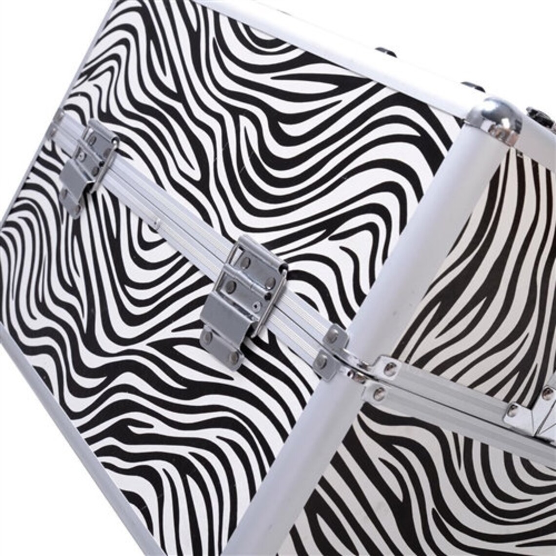 Jewelry Box Makeup Storage Case Organizer, Black Diamond, Zebra Pattern
