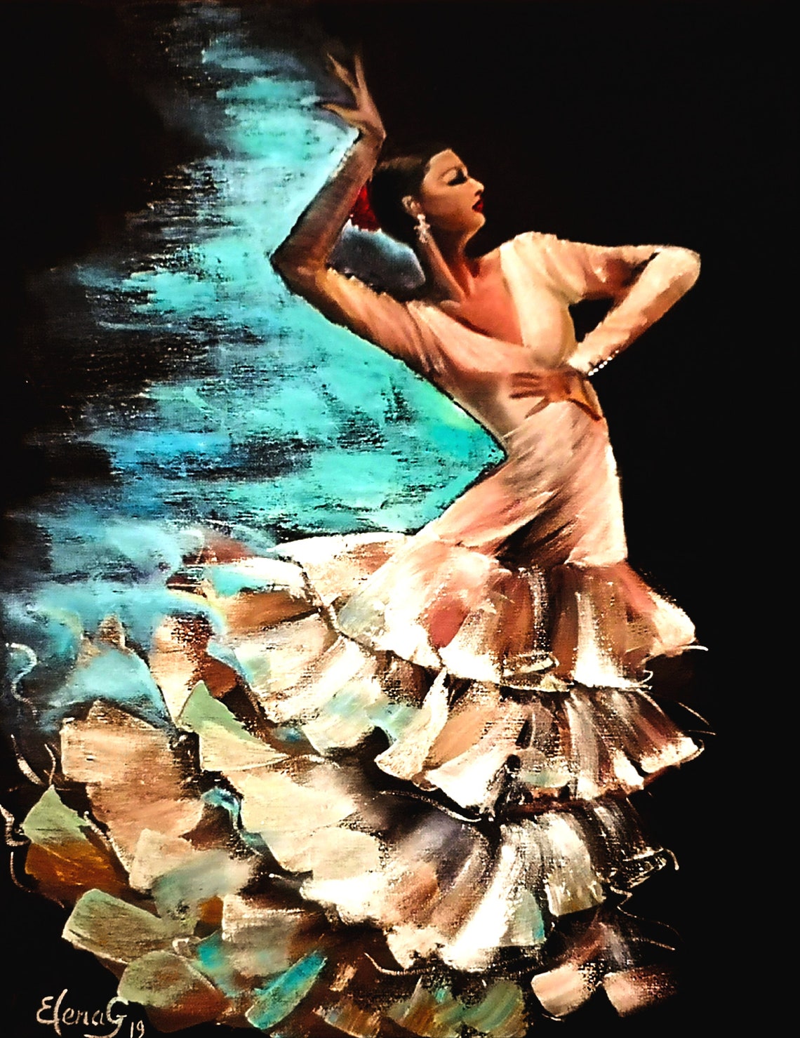 Printable canvas wall art Flamenco dancer Popular right now Etsy