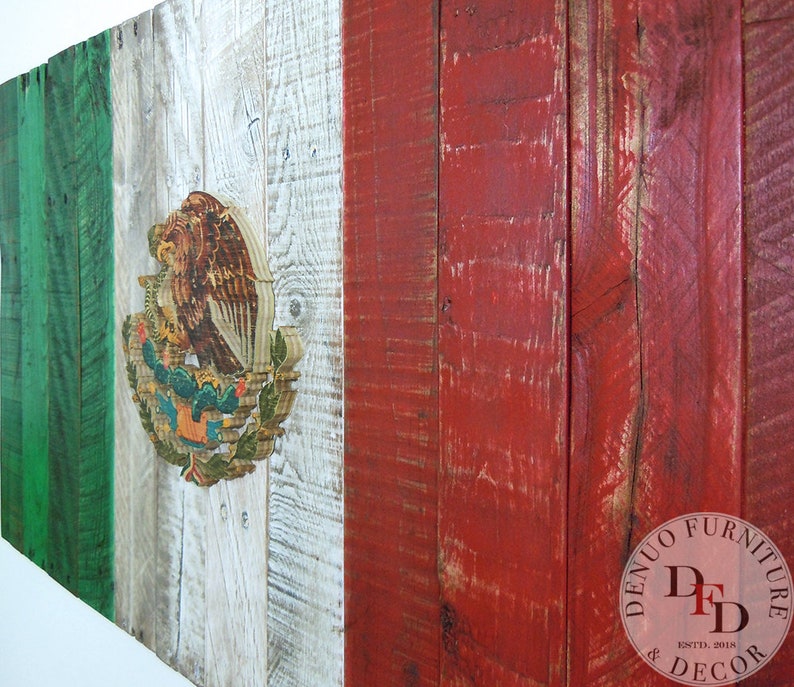 Pallet Flag Mexican Reclaimed Pallet Flag Reclaimed Pallet Etsy