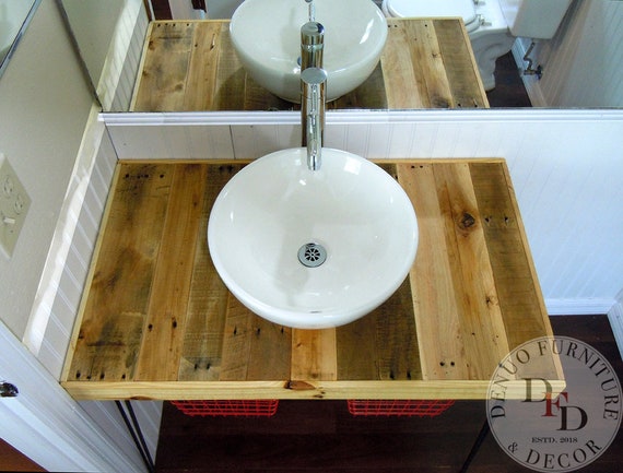 Vanity Reclaimed Wood Bathroom Vanity Reclaimed Pallet Wood Etsy