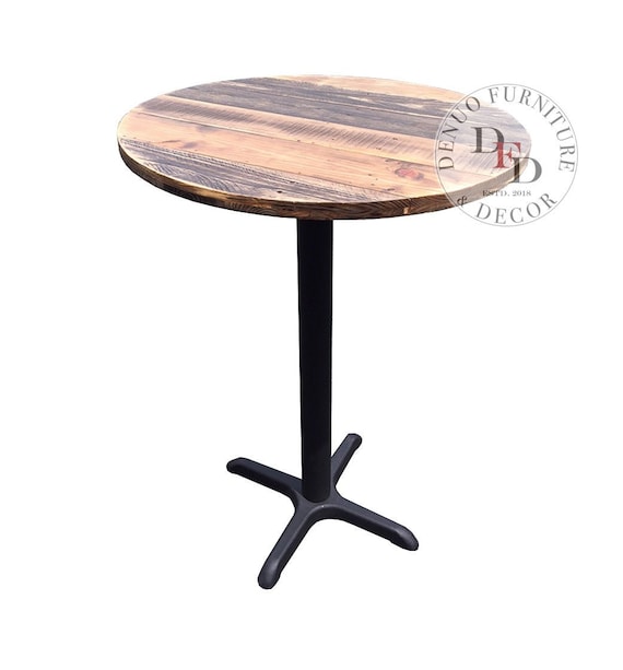 Dining Table Reclaimed Wood Round Bar Console Dining Table Reclaimed Wood Round Bar, Pub Round Table