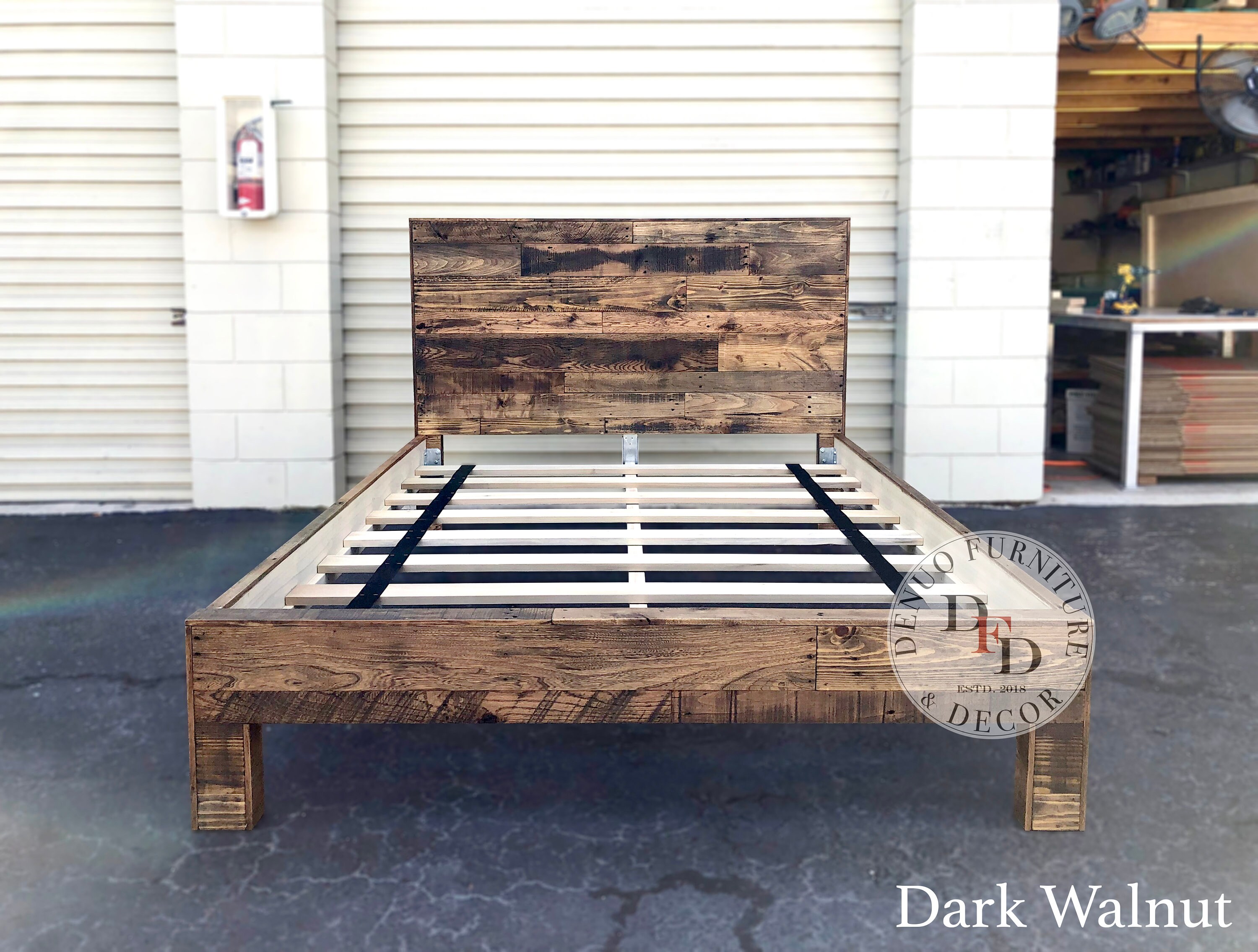 Pallet Bed Frame Reclaimed Wood Bed Frame Twin Size Full Etsy
