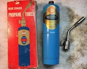 Vintage Belknap BlueGrass Torch with Original Labels, Box, and Tip. Made in USA.