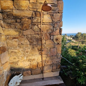Copper shower, Outdoor shower, Handmade shower, Industrial shower, Copper fittings, Homemade, Garden shower