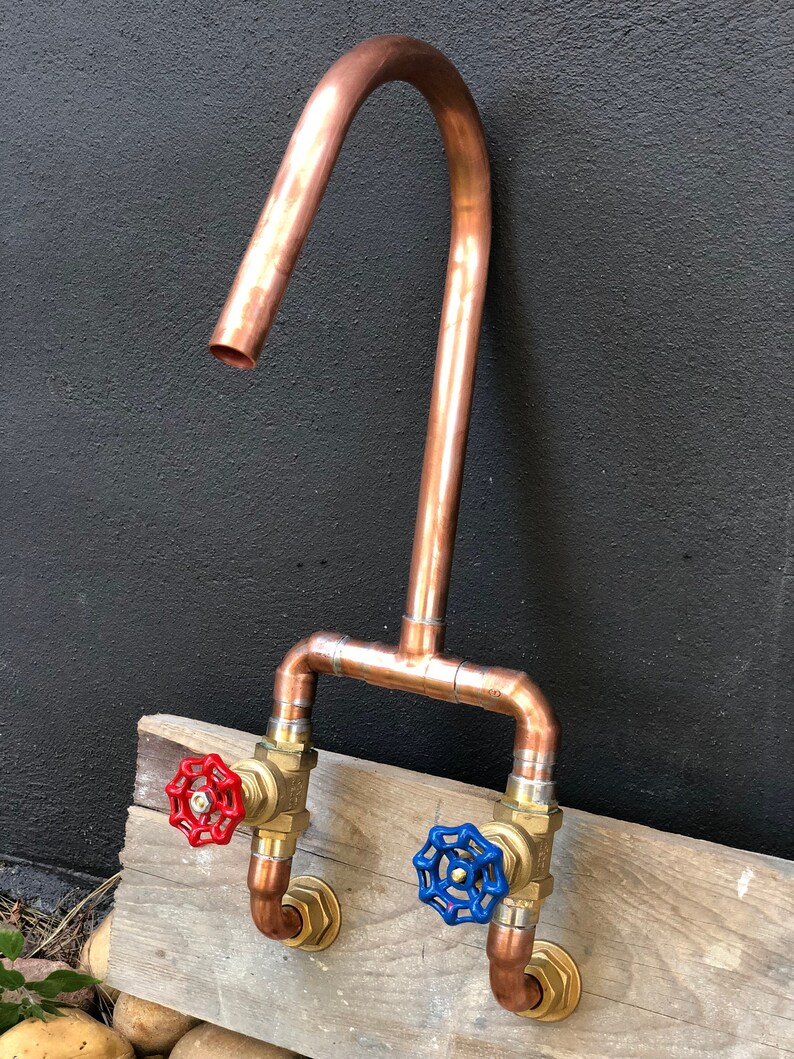 Copper Faucet Vintage Industrial Etsy UK