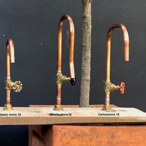 Copper cold water faucet, Bathroom faucet, Kitchen faucet, Outdoor faucet, Homemade faucet, Handmade faucet.