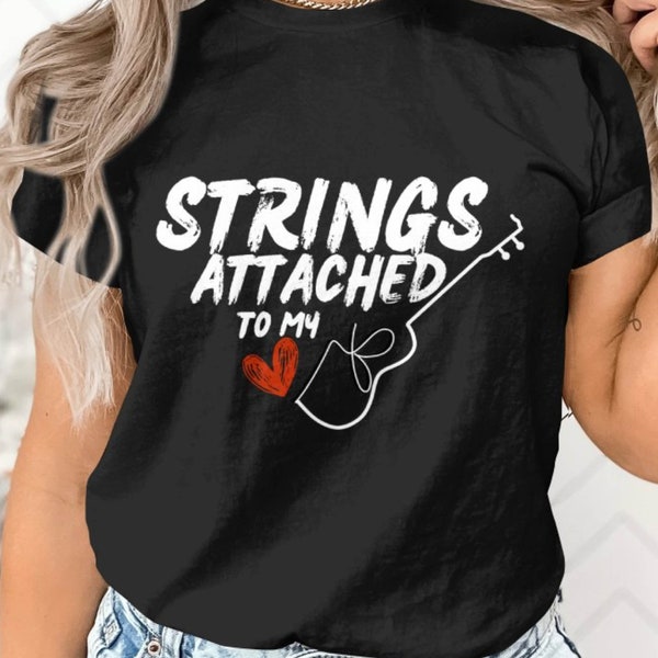 Strings attached to my heart,Guitar, guitar, music gift, Musician, ukulele strap, mandolin, acoustic guitar, electric guitar, banjo