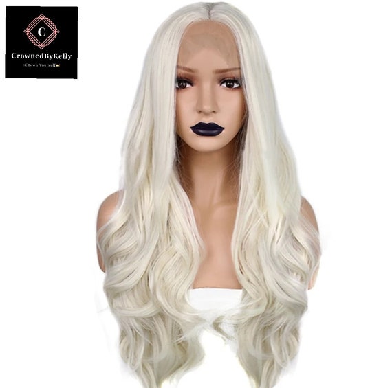 Bleach Blonde Natural Wave 24in Synthetic Human Hair Fiber Etsy