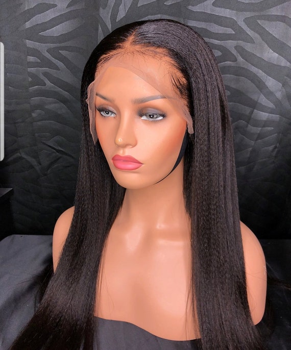 Yaki Straight Brazilian Human Hair Full Lace Front 12 24in Etsy