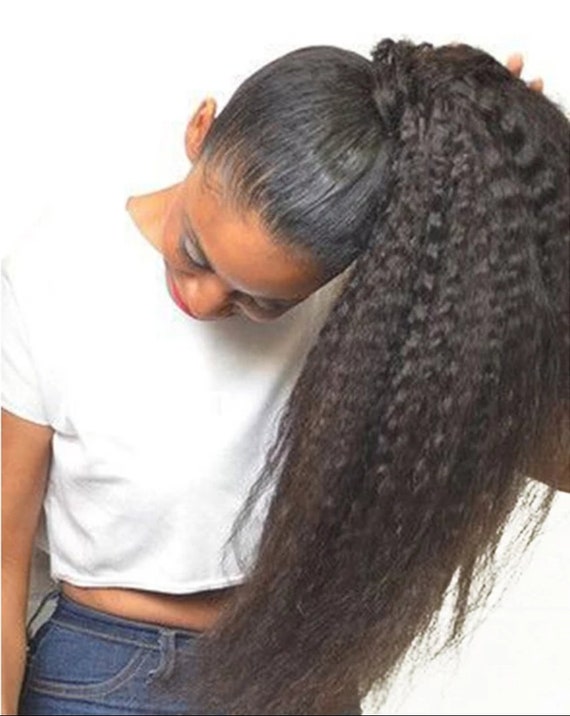 human hair drawstring ponytail
