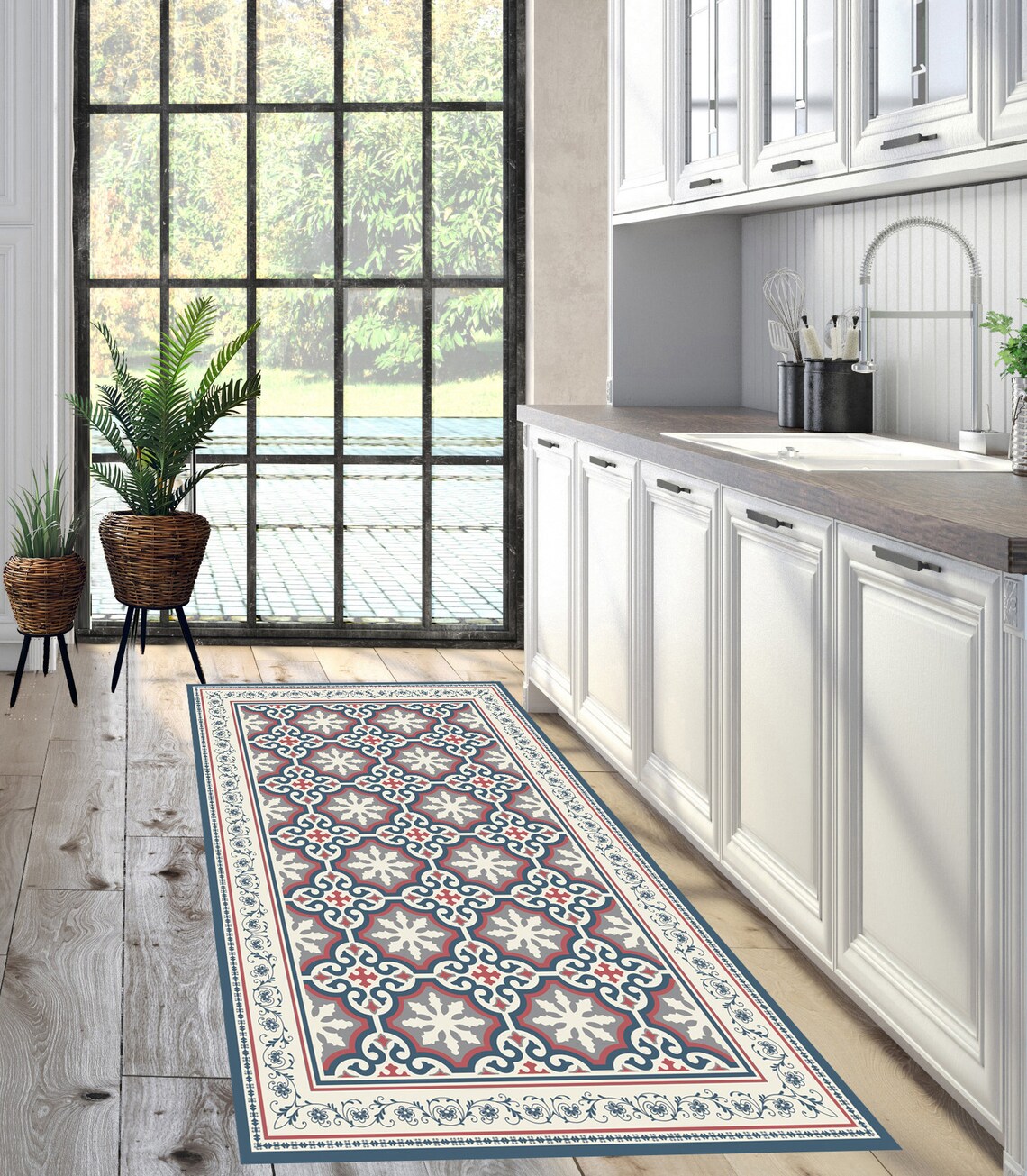 Vinyl Mat .runner Vinyl Floor. Vinyl Rug. Kitchen Rug. Etsy