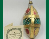 Waterford Ornament Holiday Heirloom Hand Painted 1998 Colleen Egg Made in Italy