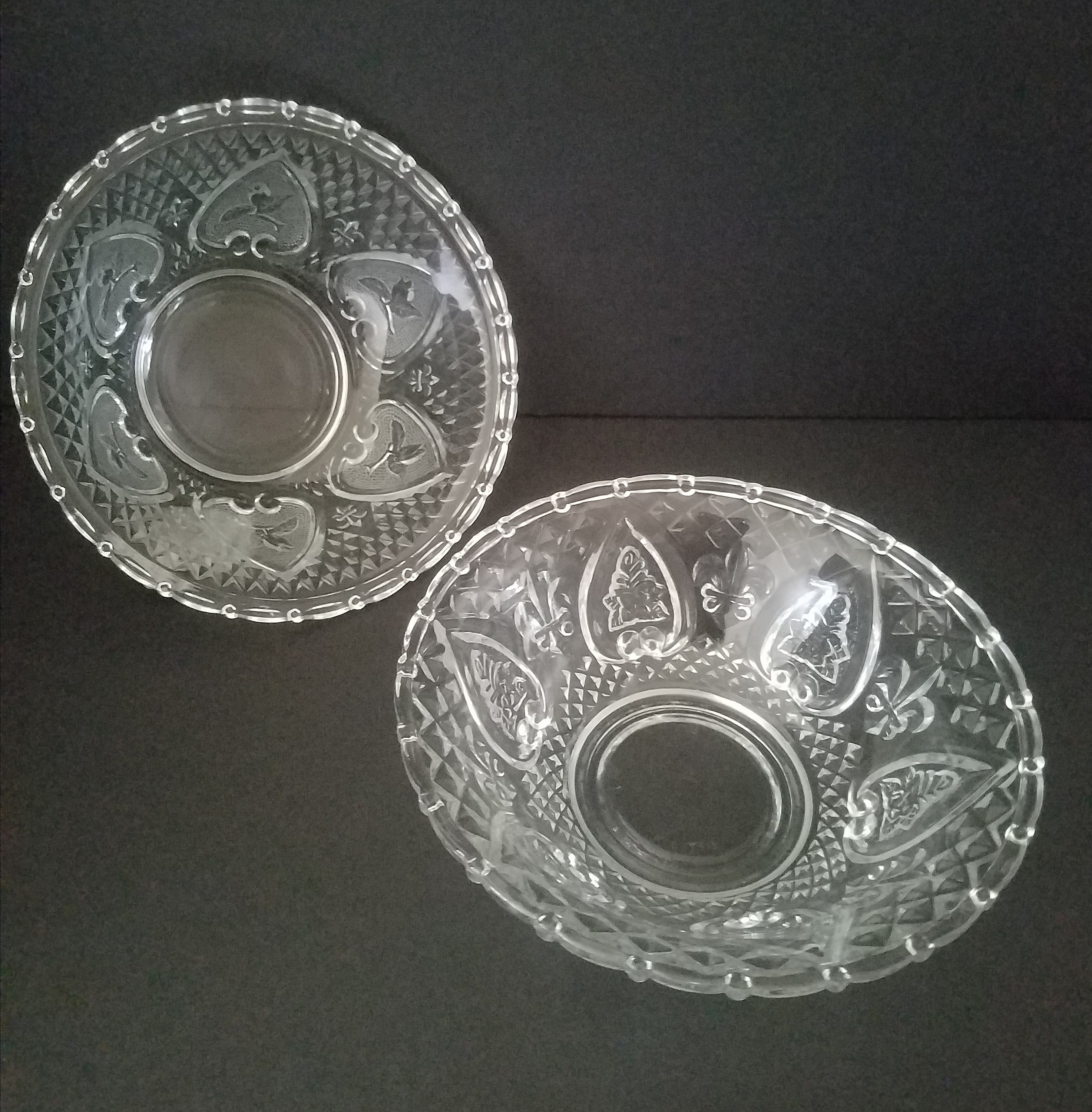 Pasari Indonesia Glass Serving Bowl or Candy Dish Set of 2 Etsy