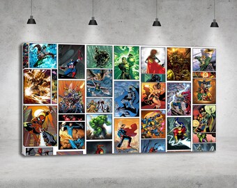 Superhero wall art | Etsy
