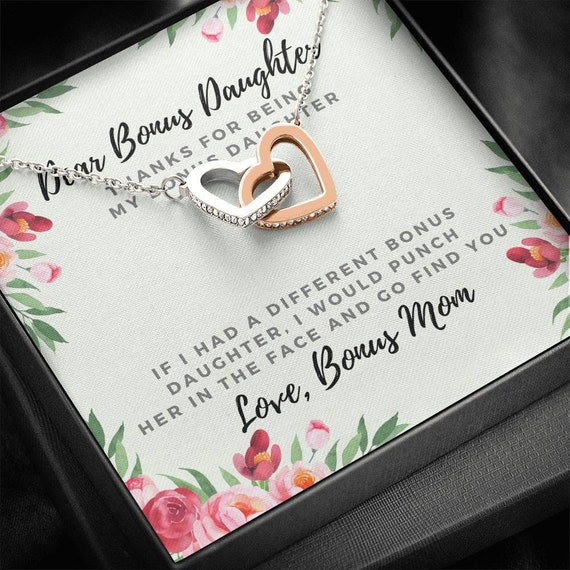 Bonus Daughter Gift Necklace, Gift from Bonus Mom, Daughter In Law Gift, Stepdaughter Gift, Adopted Daughter Gift, Gift from Stepmom