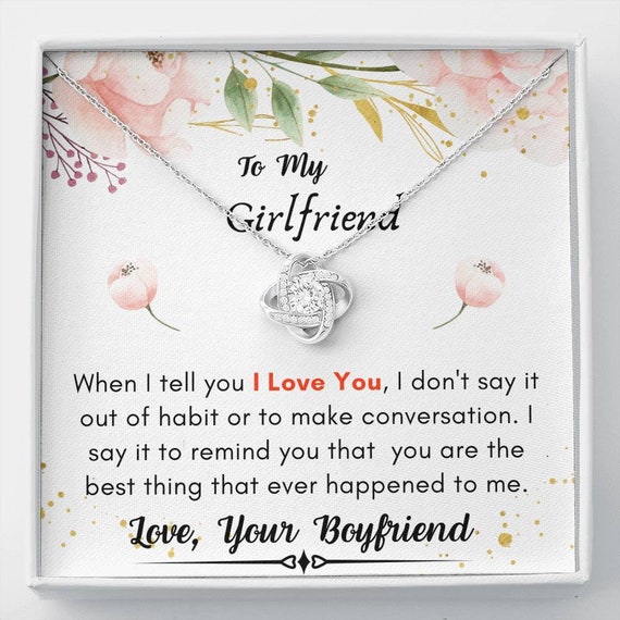 Girlfriend Gift Necklace, Couples Necklace, Anniversary Gift for Girlfriend, Valentine's Gift for Girlfriend, Christmas Gift for Girlfriend