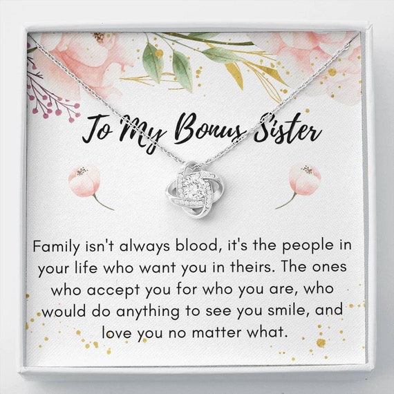 Unbiological Sister, soul sister gift, Bonus Step Sister Gift, Soul Sister Jewelry, Best Friend Gift, Step Sister Birthday Gift"