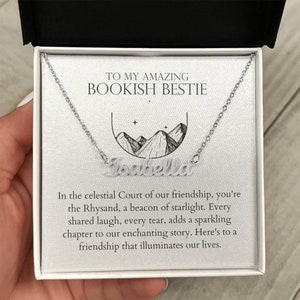 Starry Mountains Court Necklace, Personalized Acotar Bookish Jewelry - Velaris Starlight City, bookish merch gifts for your best friend
