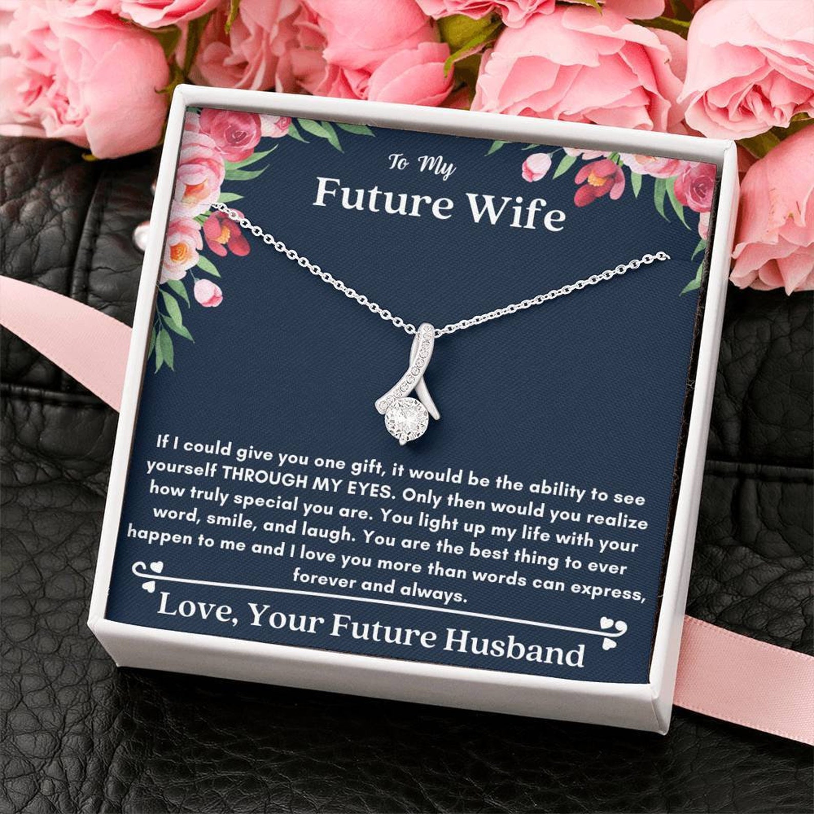 Fiancee Necklace Engagement Gift for Future Wife Sentimental Etsy