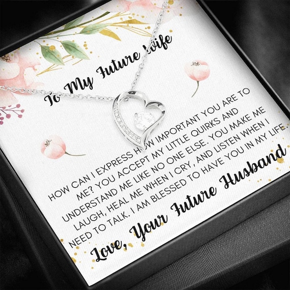 Fiancee Necklace, Engagement Gift for Future Wife, Sentimental Gift for Bride from Groom, Birthday Gift for Fiancee, Fiance Gift
