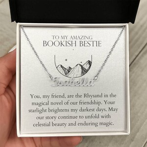 Starry Mountains Court Necklace, Personalized Acotar Bookish Jewelry - Velaris Starlight City, English SJM Merch. Feel the enchantment!