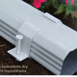SPOUT ON Universal Downspout Anchor - 2 Pack, Holds Downspout Extensions in Place, No Tools Required
