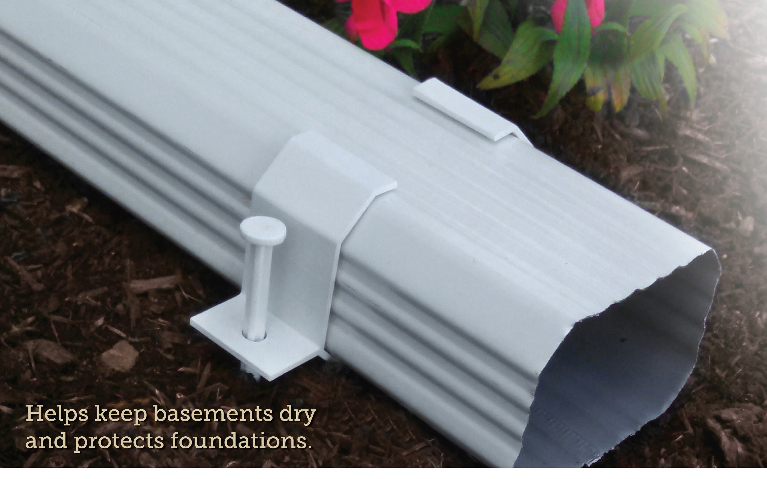 SPOUT ON Universal Downspout Anchor 2 Pack, Holds Downspout Extensions in Place, No Tools