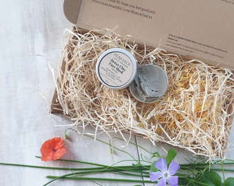 Detox Face Mask - Bentonite Clay, Orange Flower Water, Rosemary and Lemon Oil. UK. Sustainable Letterbox Gift.