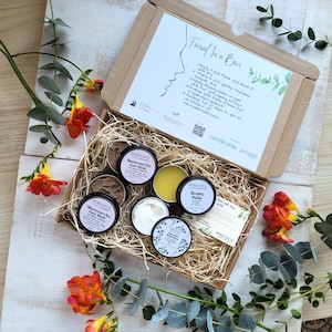 Sustainable Letterbox Gift Birthday: Clay Face Masks, Face Soap, Skin Balm, Makeup Remover. Handmade. Skincare Bundle Facial in a Box