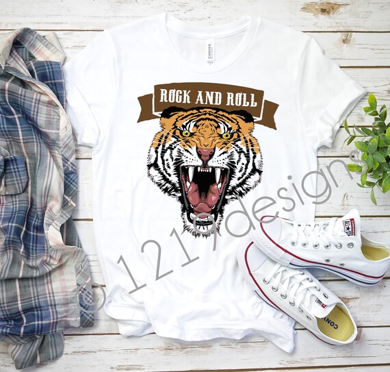 rock and roll tiger tee