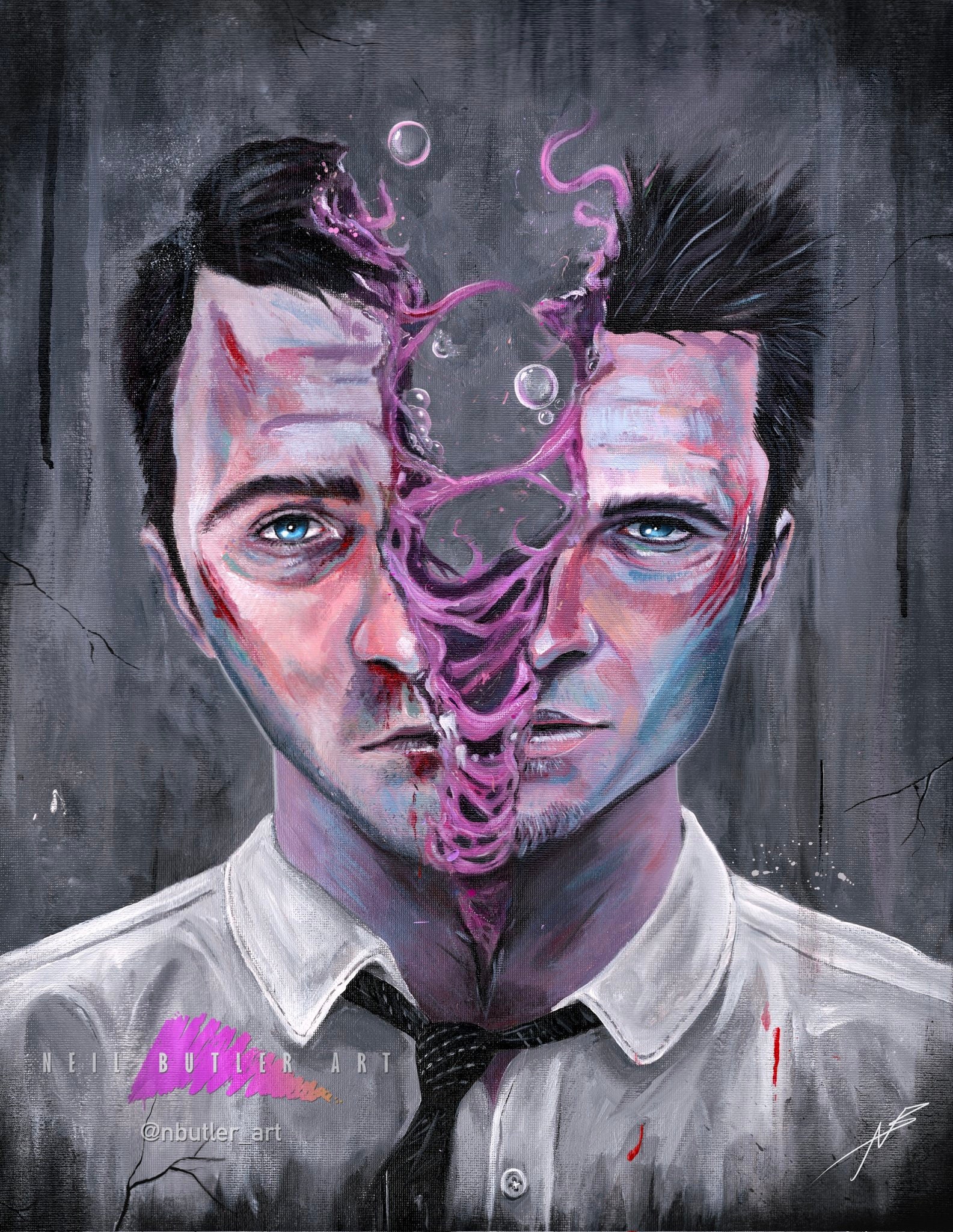 FIGHT CLUB アート作品 Fight Club - Acrylic Painting - A4 Fine Art Print - Etsy