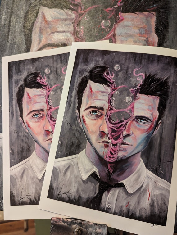 Fight Club - Acrylic Painting - A4 Fine Art Print - Etsy