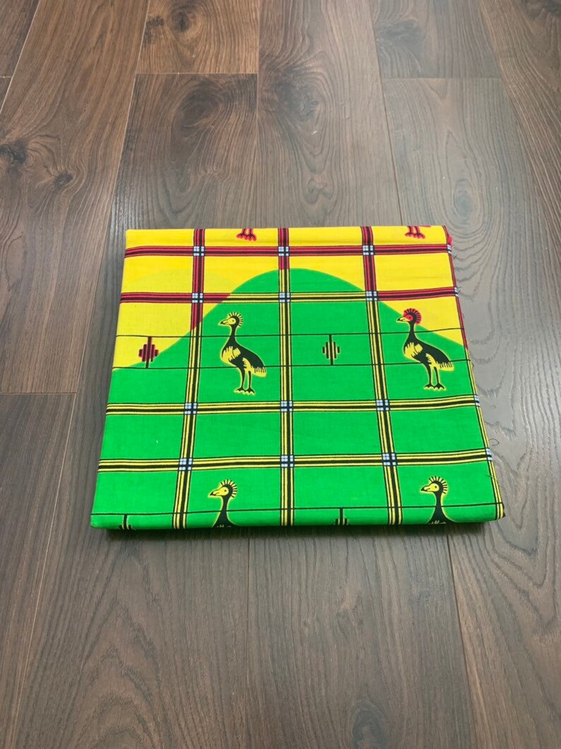 African Print Ankara Wax Cotton Ankara Quality Fabric Sold Per Yard Pink Lemon Yellow Lime Green Black White Hen Motif