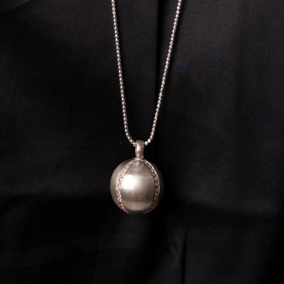 large vintage ball, solid, crystals, ball chain, … - image 10