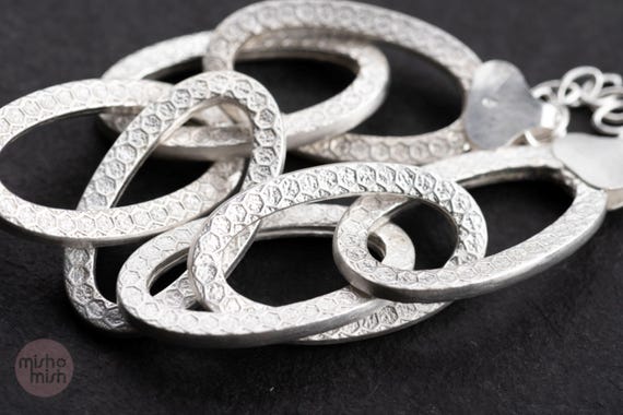 Vintage sterling link bracelet, 925 silver, repla… - image 7